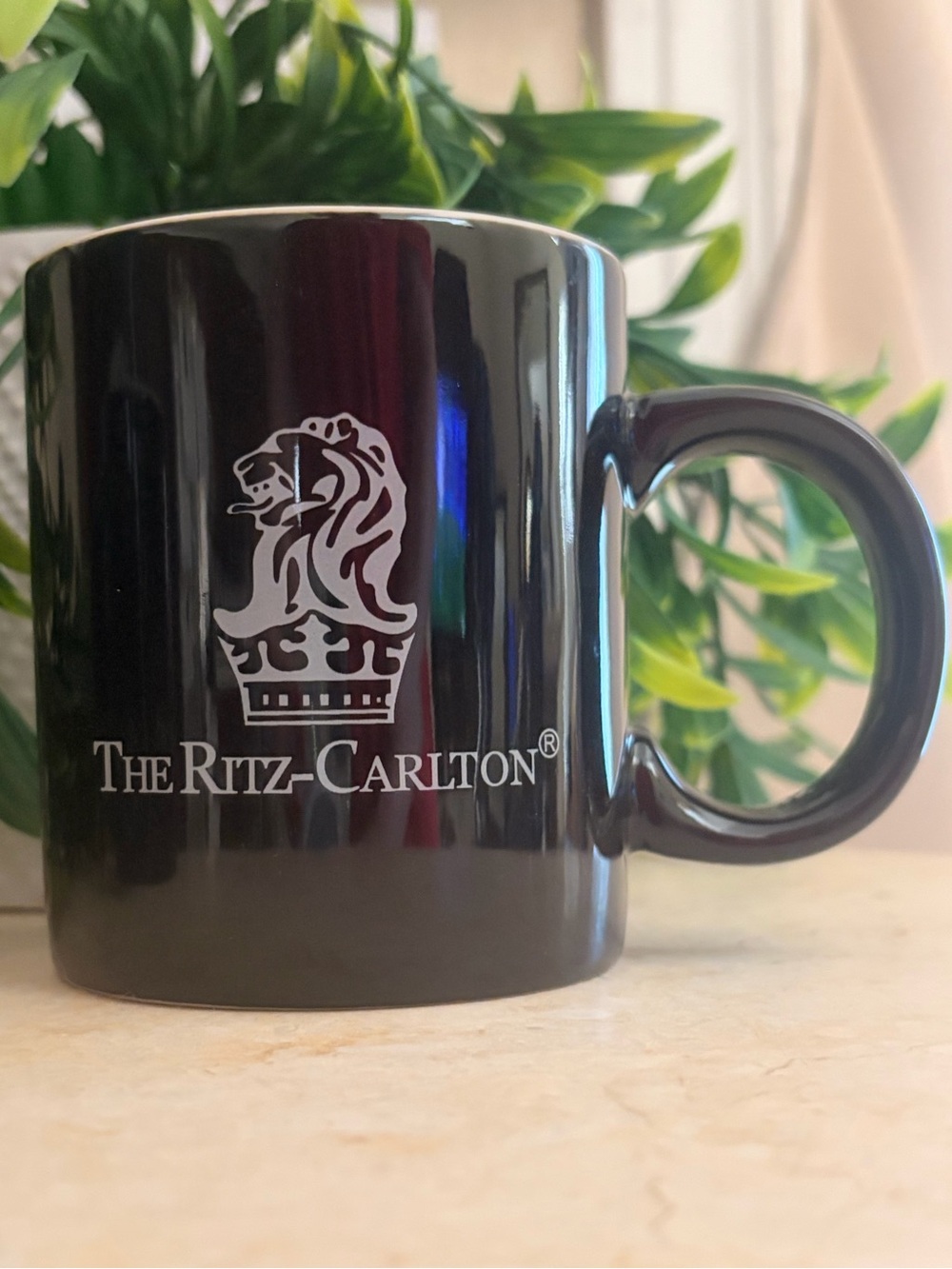 The Ritz-Carlton Black Ceramic Logo Coffee Mug
